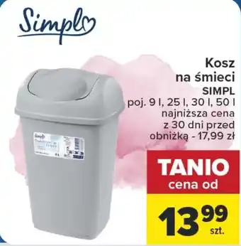 Carrefour Kosz na śmieci SIMPL oferta