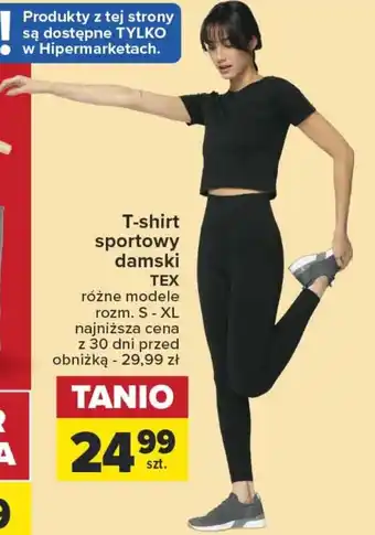 Carrefour T-shirt sportowy damski TEX oferta