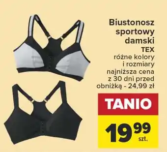 Carrefour Biustonosz sportowy damski TEX oferta