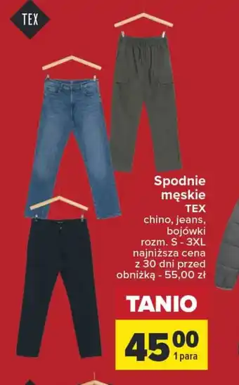 Carrefour Spodnie męskie TEX oferta