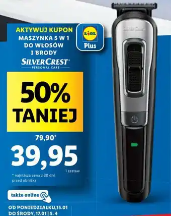 Lidl MASZYNKA 5 W 1 DO WŁOSÓW I BRODY SILVERCREST oferta