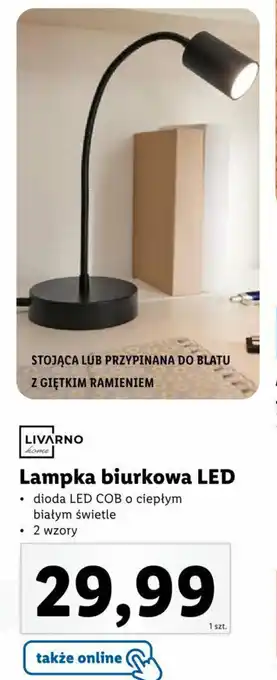 Lidl LIVARNO Lampka biurkowa LED oferta