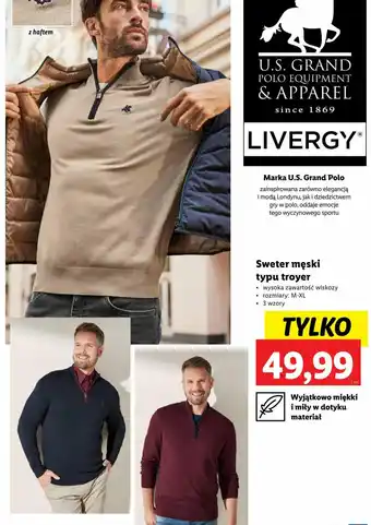 Lidl Sweter męski typu troyer oferta