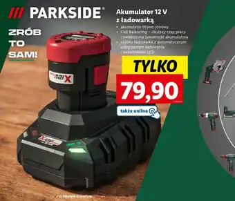 Lidl PARKSIDE Akumulator 12 V z ładowarką oferta
