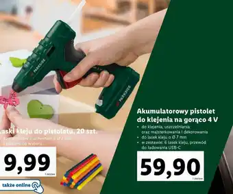 Lidl PARKSIDE Akumulatorowy pistolet do klejenia na gorąco 4 V oferta