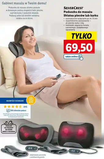Lidl SILVERCREST Poduszka do masażu Shiatsu pleców lub karku oferta