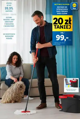 Lidl ZESTAW DO SPRZĄTANIA EASY WRING AND CLEAN oferta