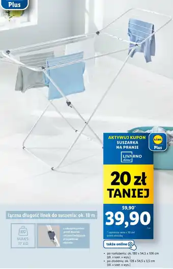 Lidl LIVARNO SUSZARKA NA PRANIE oferta