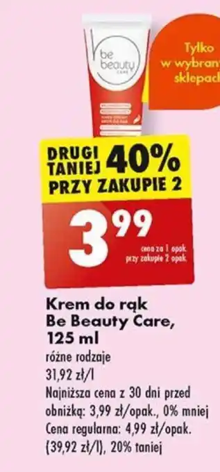 Biedronka Krem do rąk Be Beauty Care, 125 ml oferta