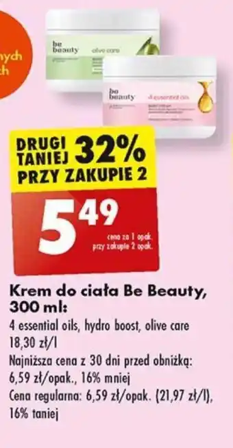 Biedronka Krem do ciała Be Beauty, 300 ml oferta