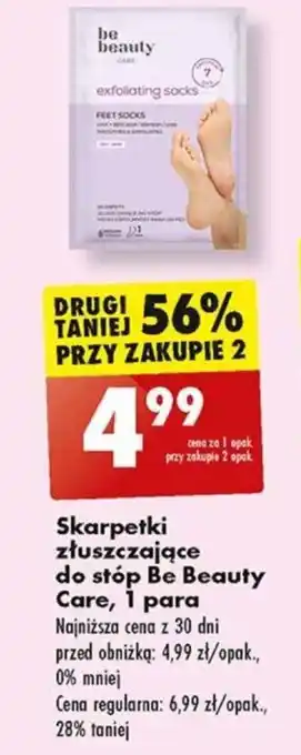 Biedronka Skarpetki złuszczające do stóp Be Beauty Care, 1 para oferta