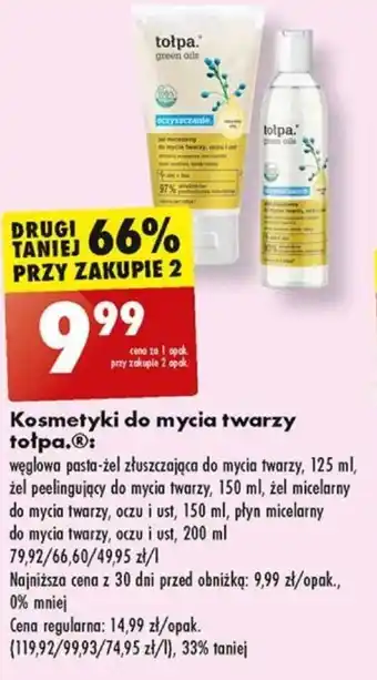 Biedronka Kosmetyki do mycia twarzy tołpa oferta