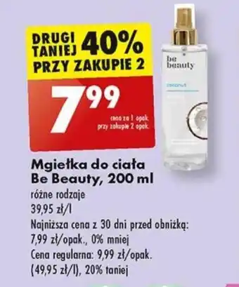 Biedronka Mgiełka do ciała Be Beauty, 200 ml oferta