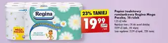Biedronka Papier toaletowy rumiankowy Regina Mega Paczka, 16 rolek oferta
