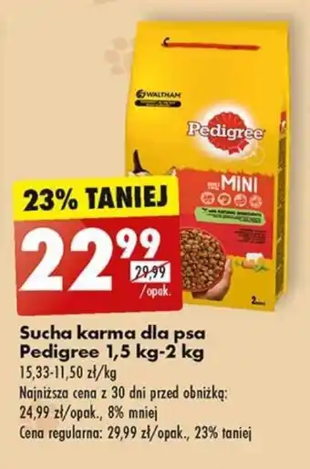 Biedronka Sucha karma dla psa Pedigree 1,5 kg-2 kg oferta
