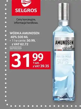 Selgros Wódka amundsen oferta