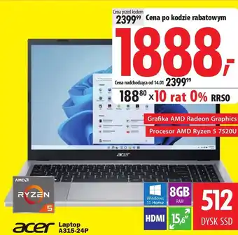 Media Expert Laptop acer oferta