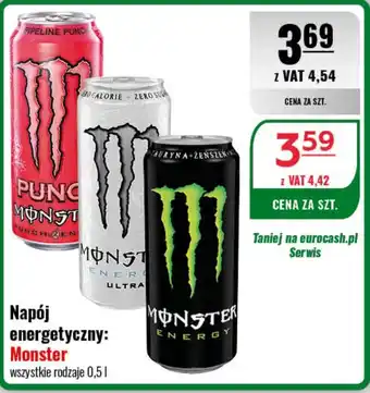 Eurocash Napój energetyczny: Monster 0,5 l oferta