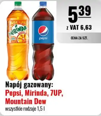 Eurocash Napój gazowany: Pepsi, Mirinda, 7UP, Mountain Dew 1,5 l oferta