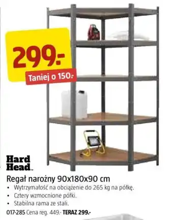 Jula Hard Head Regał narożny 90x180x90 cm oferta