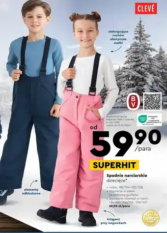 Biedronka Spodnie narciarskie cleve oferta