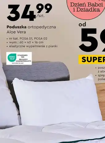 Biedronka Poduszka ortopedyczna aloe vera oferta