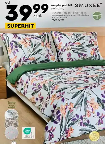 Biedronka Komplet pościeli smukee oferta