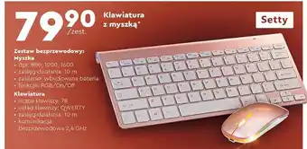 Biedronka Klawiatura bezprzewodowa setty oferta