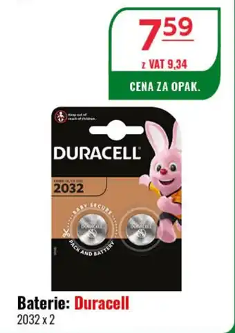 Eurocash Baterie: Duracell 2032 x 2 oferta
