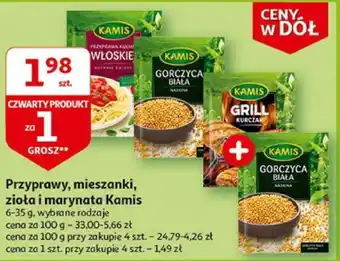 Auchan Przyprawy, mieszanki, zioła i marynata Kamis 6-35 g oferta