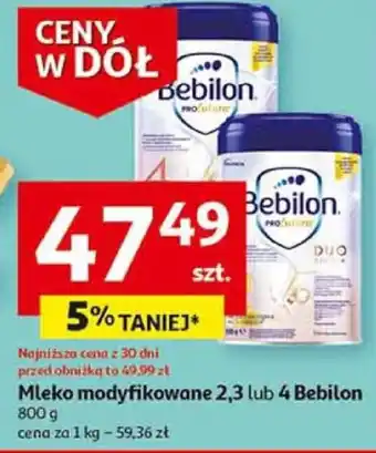Auchan Mleko modyfikowane 2 3 lub 4 Bebilon 800 g oferta