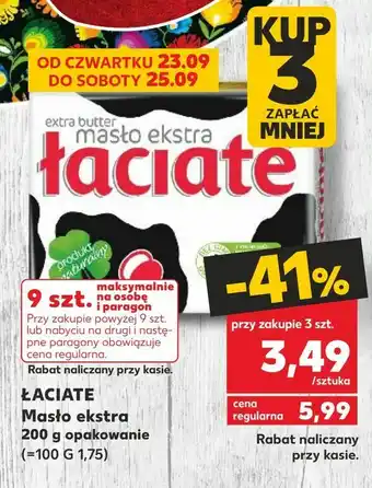 Kaufland ŁACIATE Masło ekstra oferta