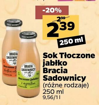 Netto Sok Tłoczone jabłko Bracia Sadownicy oferta