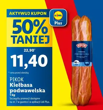 Lidl Kiełbasa podwawelska 1 kg oferta