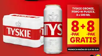 Lidl TYSKIE GRONIE, PIWO W PUSZCE, 8 x 500 ML oferta