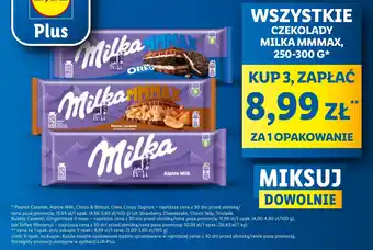 Lidl WSZYSTKIE CZEKOLADY MILKA MMMAX, 250-300 g oferta