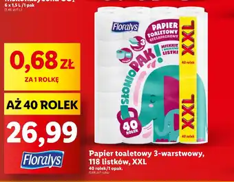 Lidl Papier toaletowy 3-warstwowy, 118 listków, XXL 40 rolek/1 opak. oferta