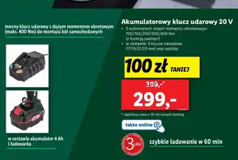 Lidl Akumulatorowy klucz udarowy 20 V oferta