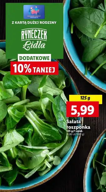 Lidl Sałata roszponka 125 g oferta