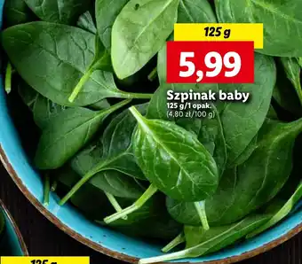 Lidl Szpinak baby 125 g oferta