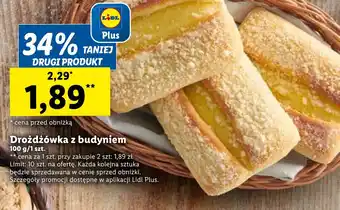 Lidl Drożdżówka z budyniem 100 g oferta