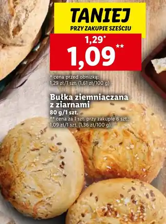 Lidl Bułka ziemniaczana z ziarnami 80 g/1 szt. oferta