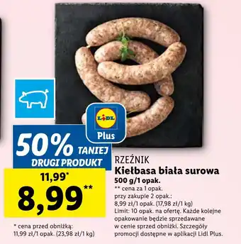Lidl Kiełbasa biała surowa 500 g/1 opak. oferta