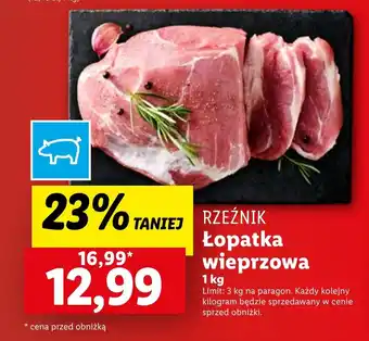 Lidl Łopatka wieprzowa 1 kg oferta