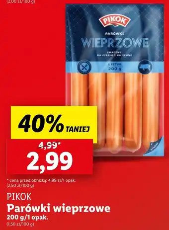 Lidl Parówki wieprzowe 200 g oferta