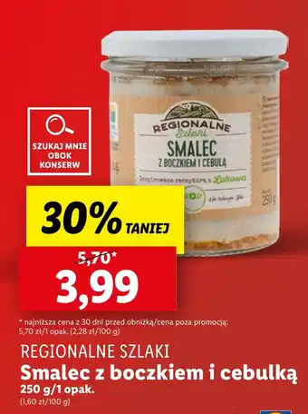 Lidl Smalec z boczkiem i cebulką 250 g oferta