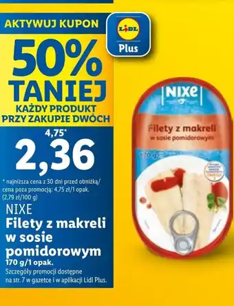 Lidl Filet z makreli nixe oferta