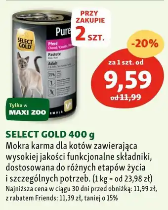 Maxi Zoo Karma dla kota select gold oferta