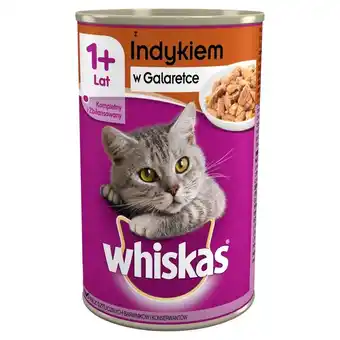 Maxi Zoo Whiskas 1+ lat mokra karma dla kotów z indykiem w galaretce 400 g oferta