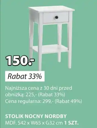 JYSK Stolik nocny mdf oferta